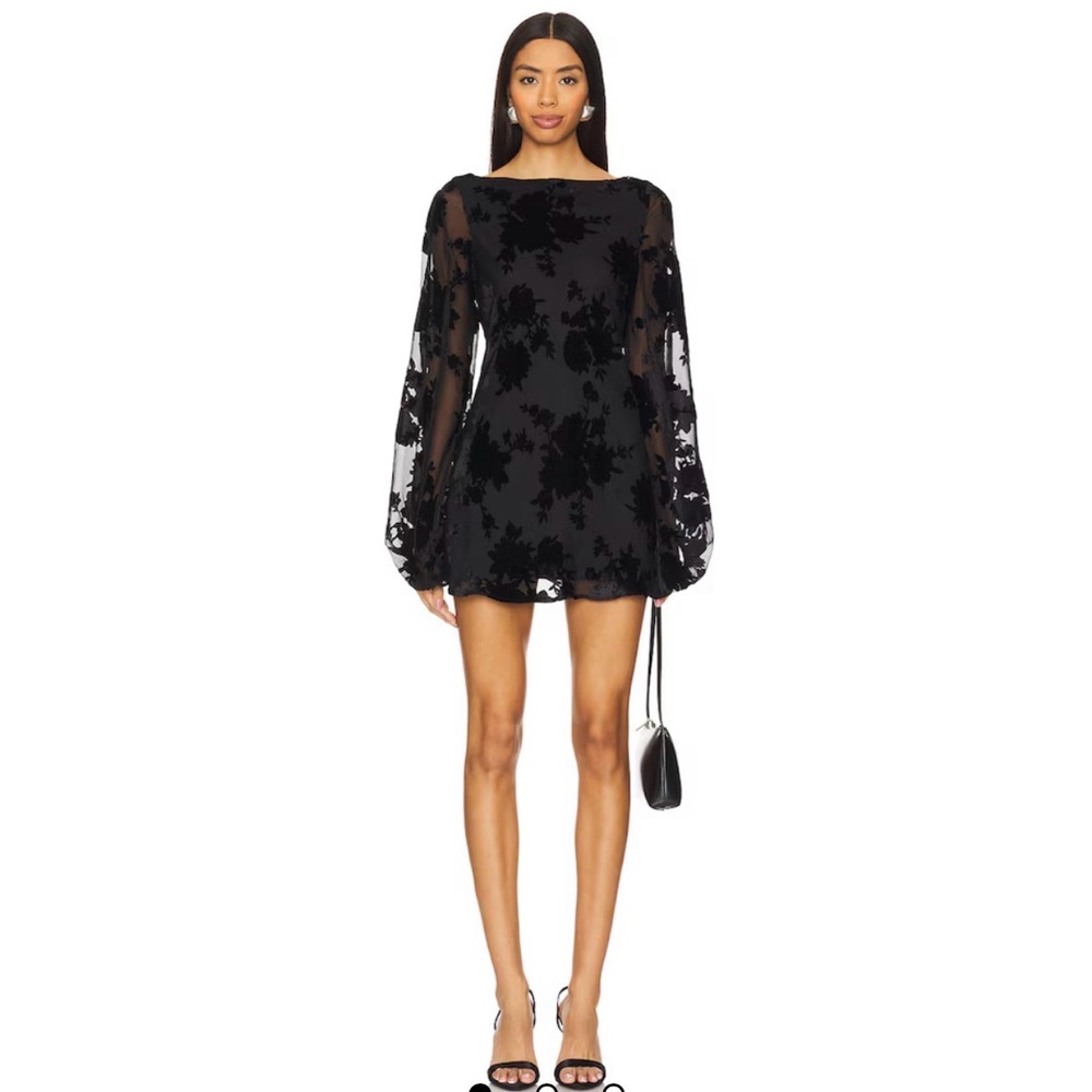Stone Cold Fox x REVOLVE Stella Mini Dress in Black Multi Small NWOT